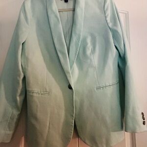 Mint Green J Crew Linen  Women's Blazer Size 12.